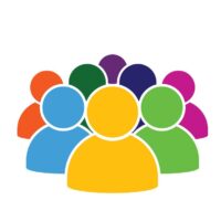 people icon in various color illustration people icon in various color set illustration